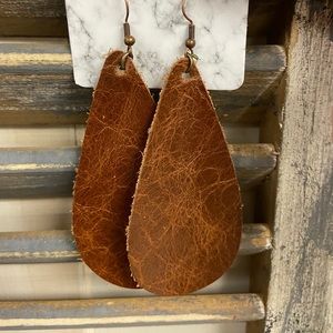 Handmade leather earrings